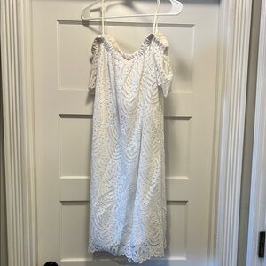 Lilly Pulitzer White Midi Sundress Spaghetti Strap